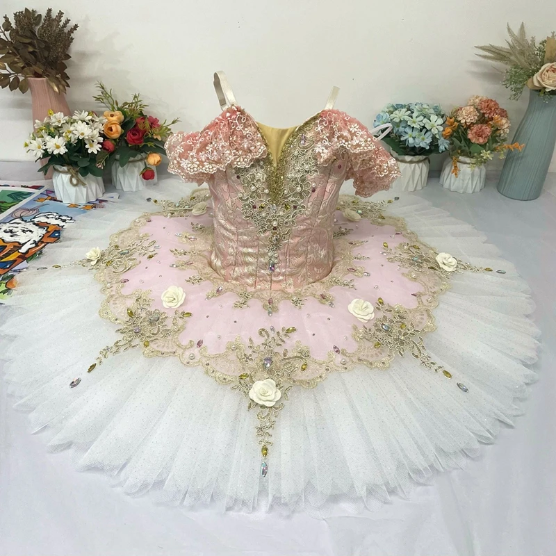 FLTOTURE High Quality Professional Stage Costume Classical Ballet Variation Princess Aurora Sugar Plum Fairy Pink Tutu Skirt
FLTOTURE High Quality Professional Stage Costume Classical Ballet Variation Princess Aurora Sugar Plum Fairy Pink Tutu Skirt