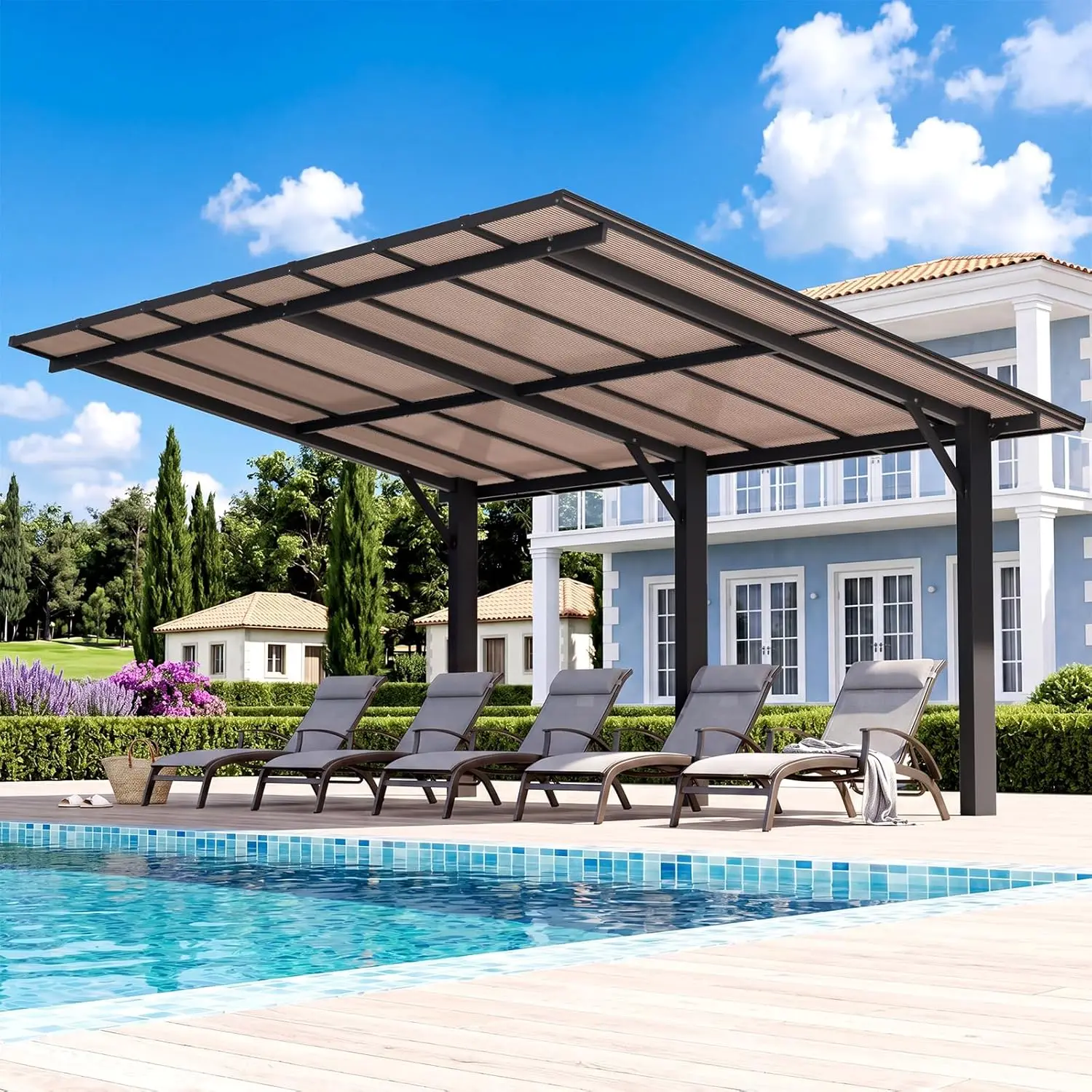 14' x 10' Gazebo, Freestanding Pergola with Roof, Heavy Duty Outdoor Pergolas for Patios, Hard Top Metal, Customized
14' x 10' Gazebo, Freestanding Pergola with Roof, Heavy Duty Outdoor Pergolas for Patios, Hard Top Metal, Customized