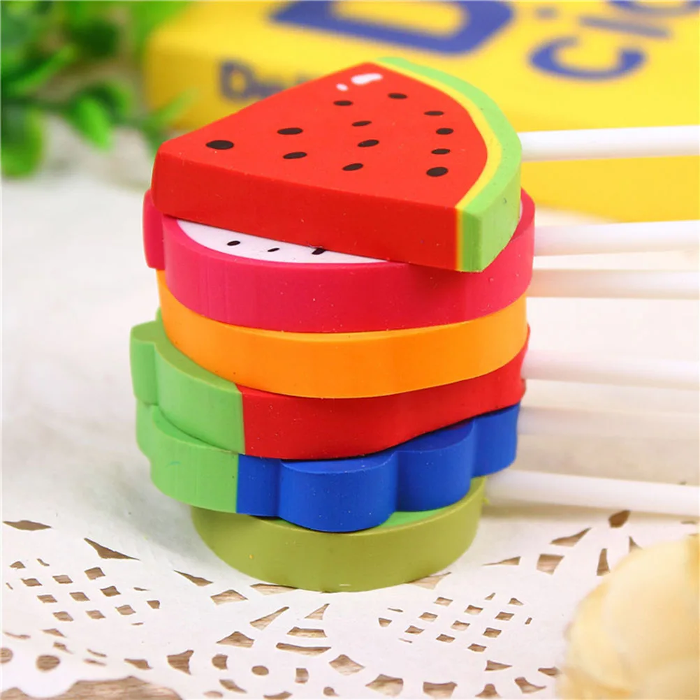 6 Pcs Fruit Shaped Erasers Soft Non Toxic Portable Creative School Supplies Student Gifts Pencil Kids Art Office Writing 
6 Pcs Fruit Shaped Erasers Soft Non Toxic Portable Creative School Supplies Student Gifts Pencil Kids Art Office Writing