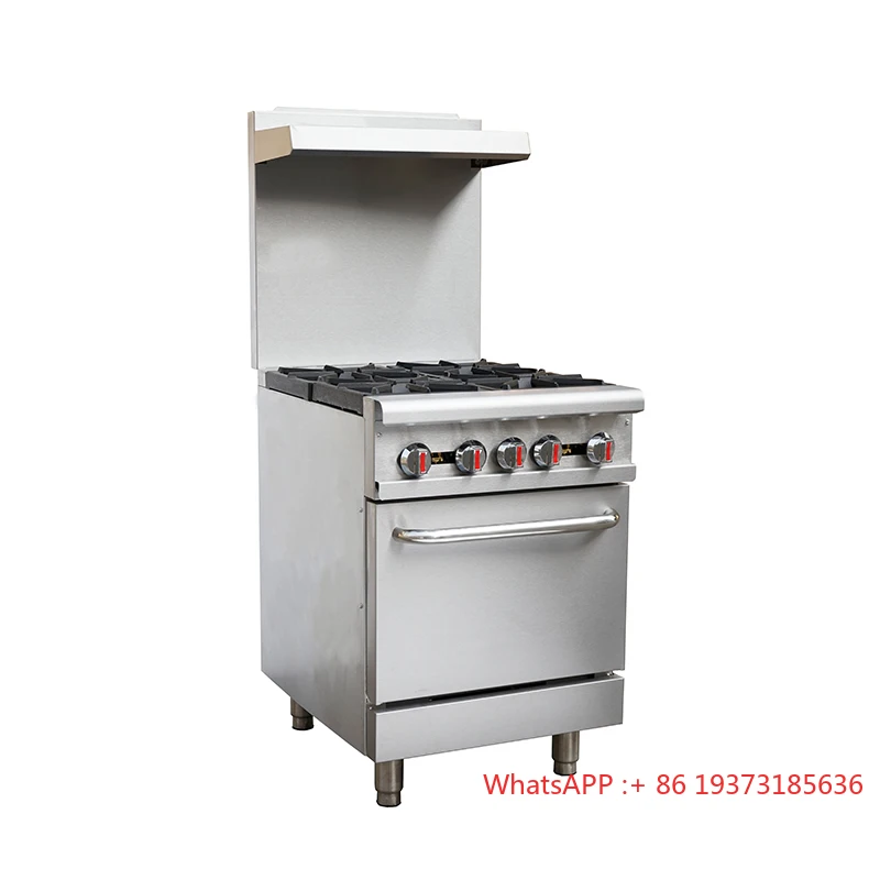 Commercial 4-Burner Gas Stove with Energy-Saving Oven SS304 for Kitchen Cafe Catering Restaurant
Commercial 4-Burner Gas Stove with Energy-Saving Oven SS304 for Kitchen Cafe Catering Restaurant