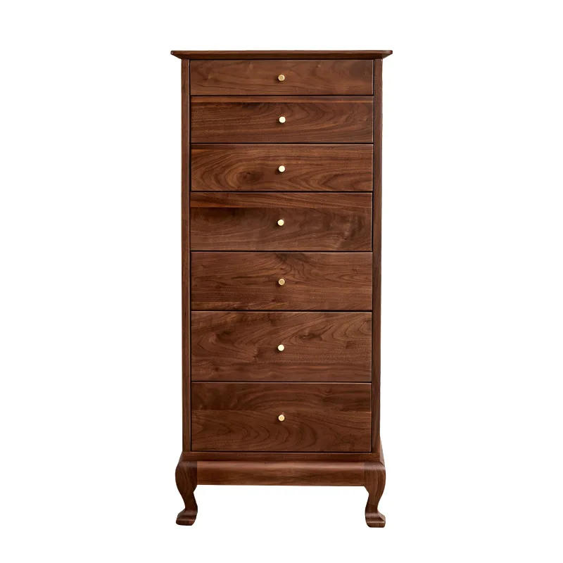 Black walnut chest cabinet household bedroom seven chest cabinet simple all solid wood chest of drawers complete storage cabinet
Black walnut chest cabinet household bedroom seven chest cabinet simple all solid wood chest of drawers complete storage cabinet
