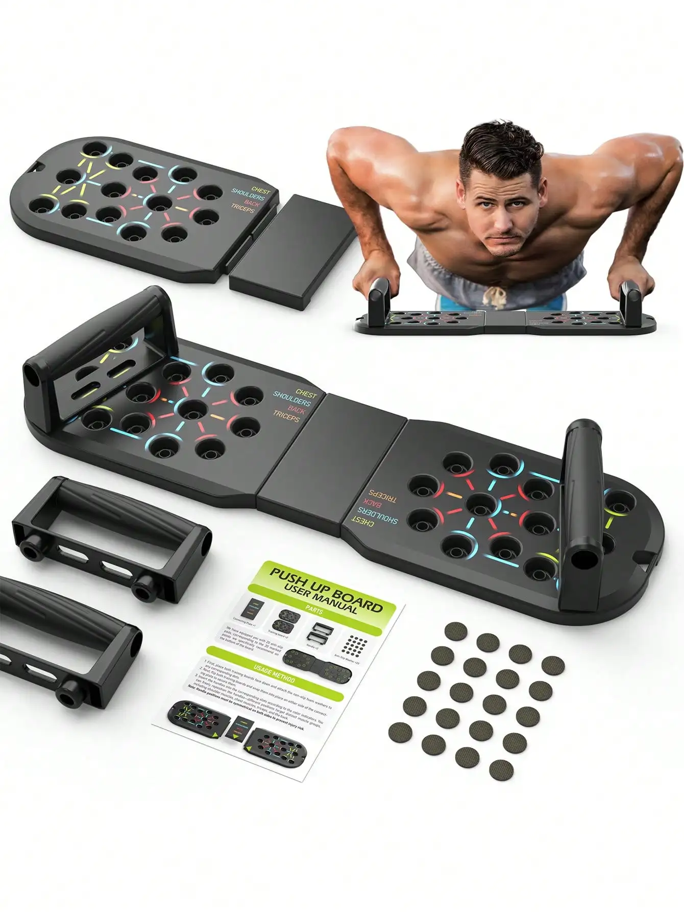 Multifunctional solid push up board portable home workout gear practical floor exercise stand ideal for chest arm muscle building effective fat burning and body strength training sturdy stable structure safe to use fits men women daily indoor fitness
Multifunctional solid push up board portable home workout gear practical floor exercise stand ideal for chest arm muscle building effective fat burning and body strength training sturdy stable structure safe to use fits men women daily indoor fitness