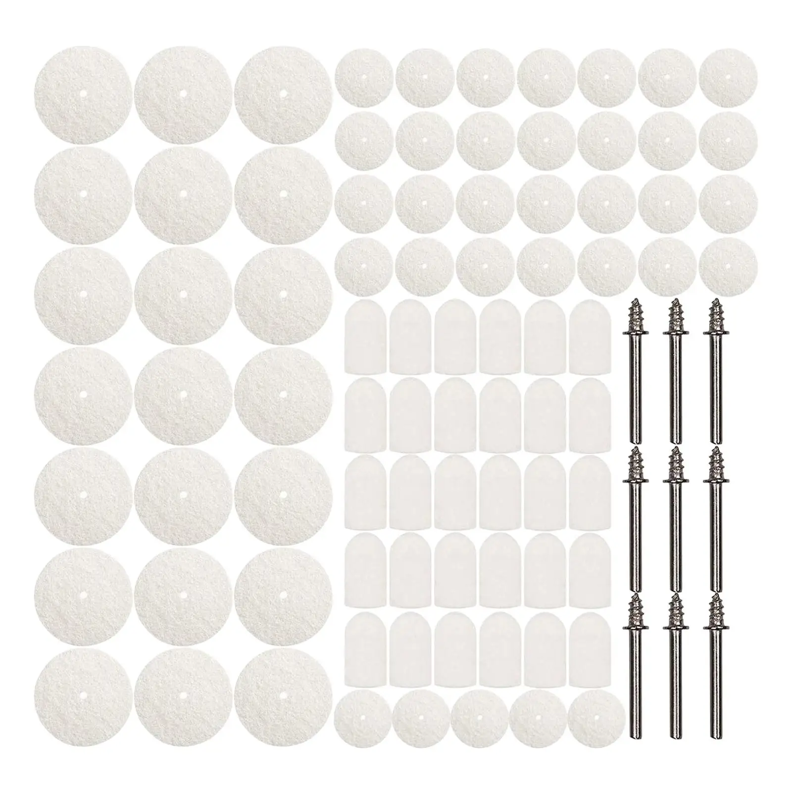 Set of 88 Multifunctional Wool Felt Polishing Wheel Mandrel Mounted Buffing Accessories Attachment
Set of 88 Multifunctional Wool Felt Polishing Wheel Mandrel Mounted Buffing Accessories Attachment