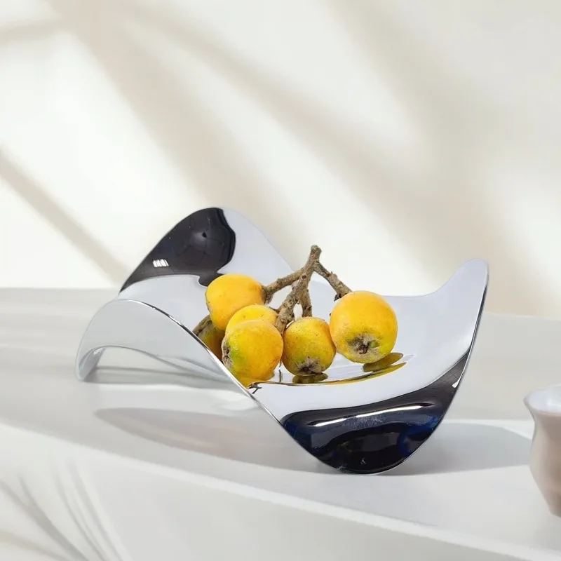 DSA simple silver metal irregular streamline fruit tray ornament kitchen restaurant model room soft decoration
DSA simple silver metal irregular streamline fruit tray ornament kitchen restaurant model room soft decoration