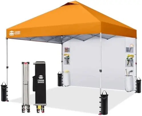 Canopy Tent, 10 x 10 Foot Portable Pop Up Outdoor Shelter with Pocket Sidewall, Push Center Lock, UV Protection, and
Canopy Tent, 10 x 10 Foot Portable Pop Up Outdoor Shelter with Pocket Sidewall, Push Center Lock, UV Protection, and