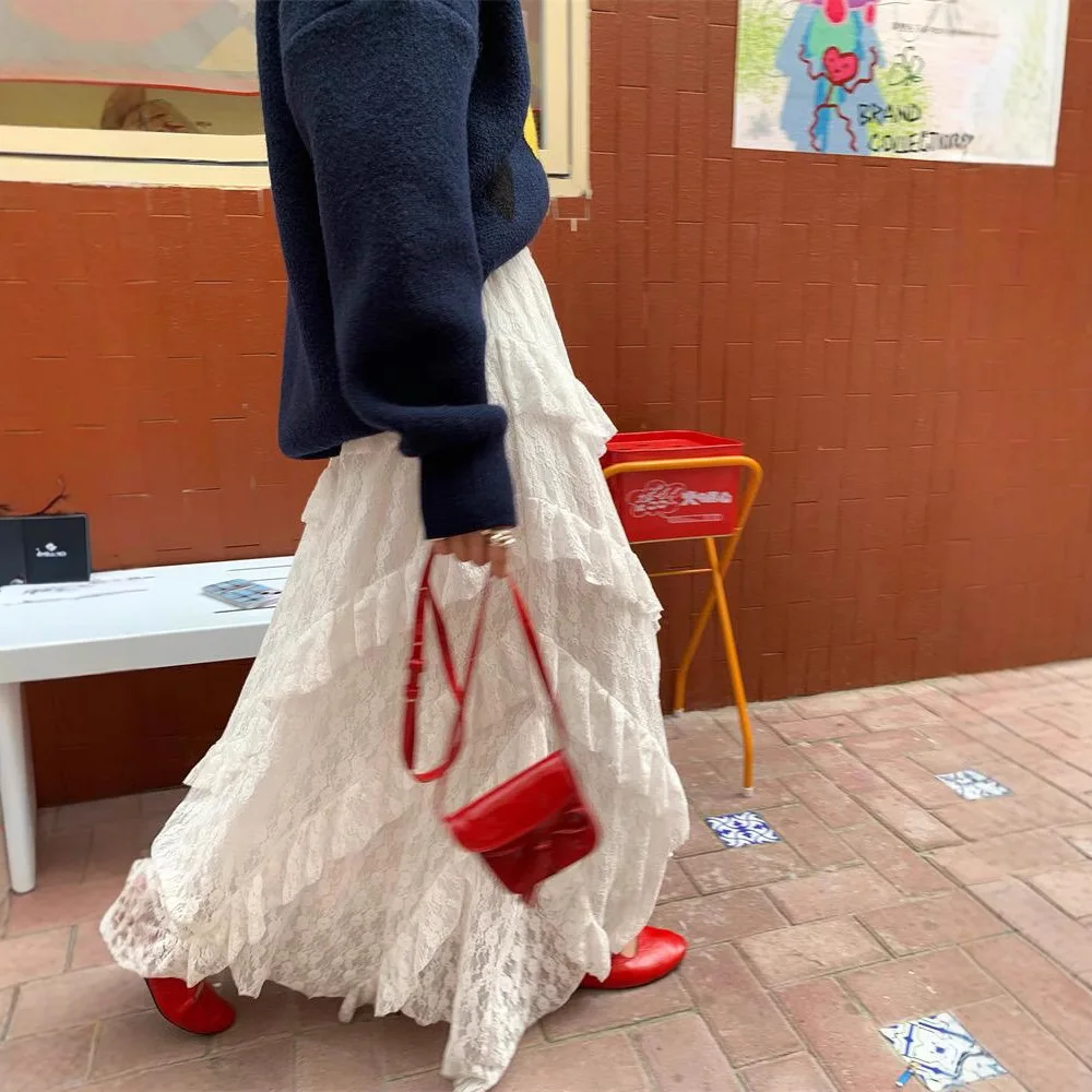 Summer new arrival,retro patchwork,twill,high waist,white lace skirts,Women's elastic slimming mesh skirt
Summer new arrival,retro patchwork,twill,high waist,white lace skirts,Women's elastic slimming mesh skirt