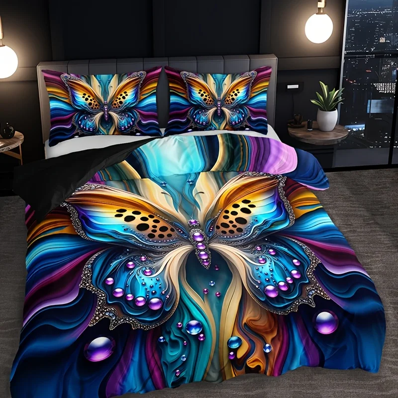 Vibrant Butterfly Print Duvet Cover Set All-Season Comfort Machine Washable for Home Dorm Decor Dorm Room Vibrant Bedding Set
Vibrant Butterfly Print Duvet Cover Set All-Season Comfort Machine Washable for Home Dorm Decor Dorm Room Vibrant Bedding Set