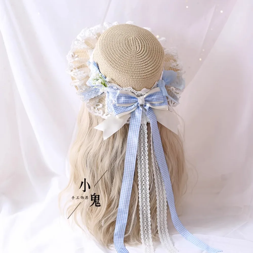 Multi-colored Plaid Straw Hat Japanese Versatile Beige Small Light Blue Sweet Bow Hats
Multi-colored Plaid Straw Hat Japanese Versatile Beige Small Light Blue Sweet Bow Hats