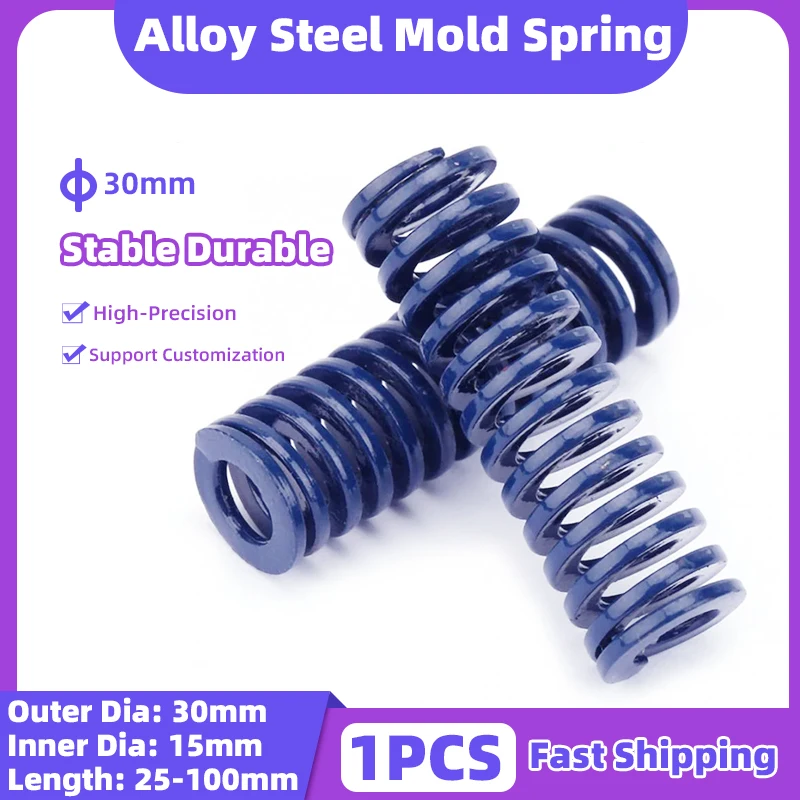 Creamily 1PCS Mold Spring Blue Light Load Spiral Stamping Compression Die Spring Alloy Steel Outer Diameter30mm Length25mm-100mm
Creamily 1PCS Mold Spring Blue Light Load Spiral Stamping Compression Die Spring Alloy Steel Outer Diameter30mm Length25mm-100mm