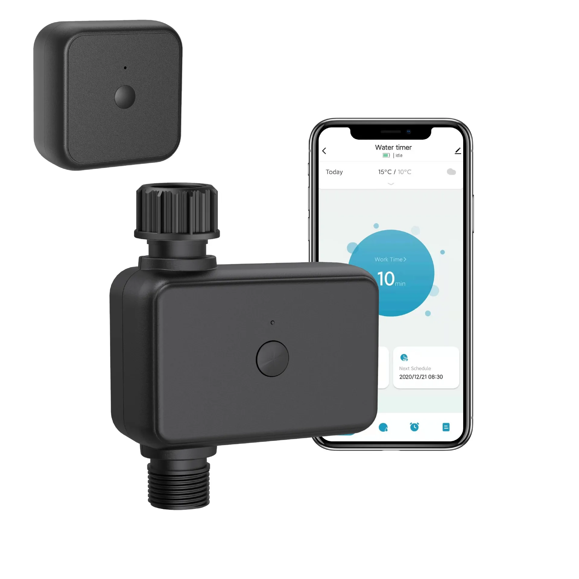 RSH Tuya WiFi+BLE Smart Sprinkler Water Timer APP Remote Controller for Automatic Garden Irrigation Smart Home Product
RSH Tuya WiFi+BLE Smart Sprinkler Water Timer APP Remote Controller for Automatic Garden Irrigation Smart Home Product