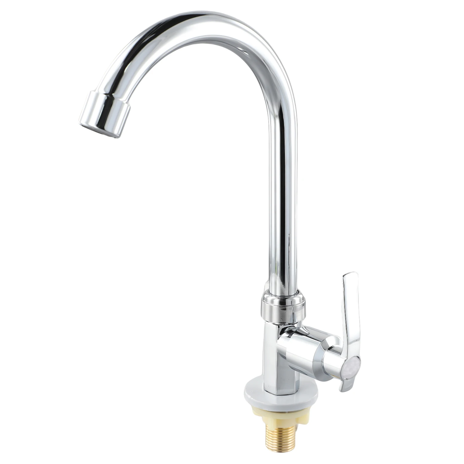 1pc Kitchen Sink Cold Taps Swivel Spout Single Lever Tap Ziny Alloy Modern Strong Plating Faucet For Home Kitchen
1pc Kitchen Sink Cold Taps Swivel Spout Single Lever Tap Ziny Alloy Modern Strong Plating Faucet For Home Kitchen