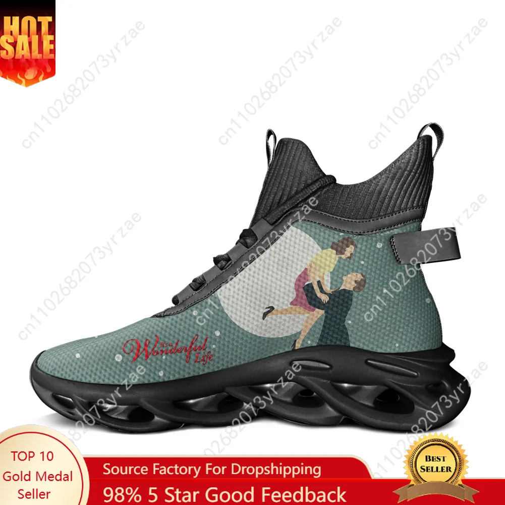 It's a Wonderful Life High Top Flats Sneaker Mens Womens Sport Shoe High Quality Sneaker Lace Up Mesh Footwear Customize Shoes
It's a Wonderful Life High Top Flats Sneaker Mens Womens Sport Shoe High Quality Sneaker Lace Up Mesh Footwear Customize Shoes