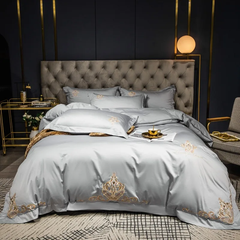 cotton Bedding Set Embroidered solid color duvet cover bed linen wedding hotel pillowcases fitted sheet flat sheetl
cotton Bedding Set Embroidered solid color duvet cover bed linen wedding hotel pillowcases fitted sheet flat sheetl