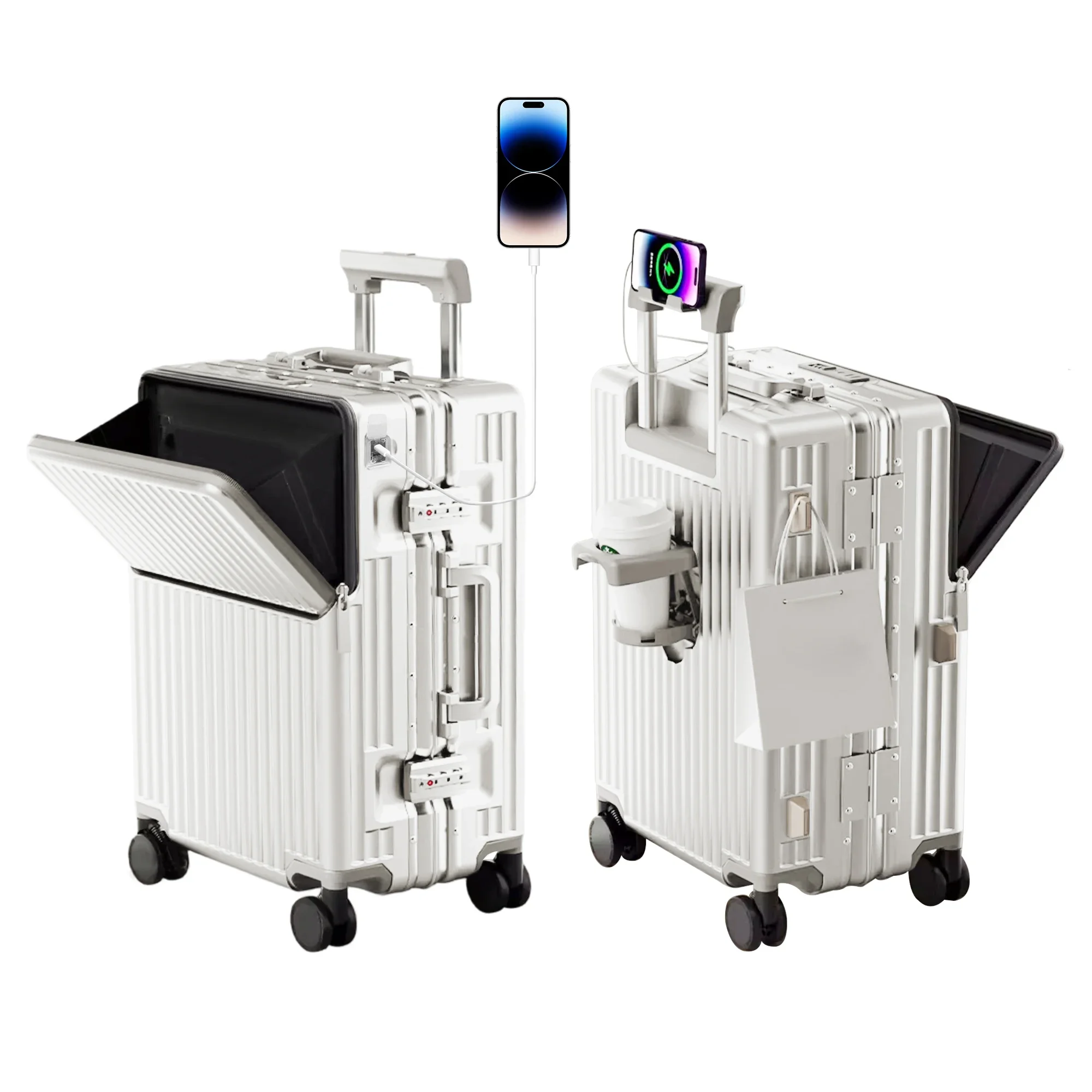 Lightweight Aluminum Frame luggage Travel Hard Shell Suitcase 360° Silent Wheels TSA Lock 20/24/27 Inch Carry On Checked Luggage
Lightweight Aluminum Frame luggage Travel Hard Shell Suitcase 360° Silent Wheels TSA Lock 20/24/27 Inch Carry On Checked Luggage