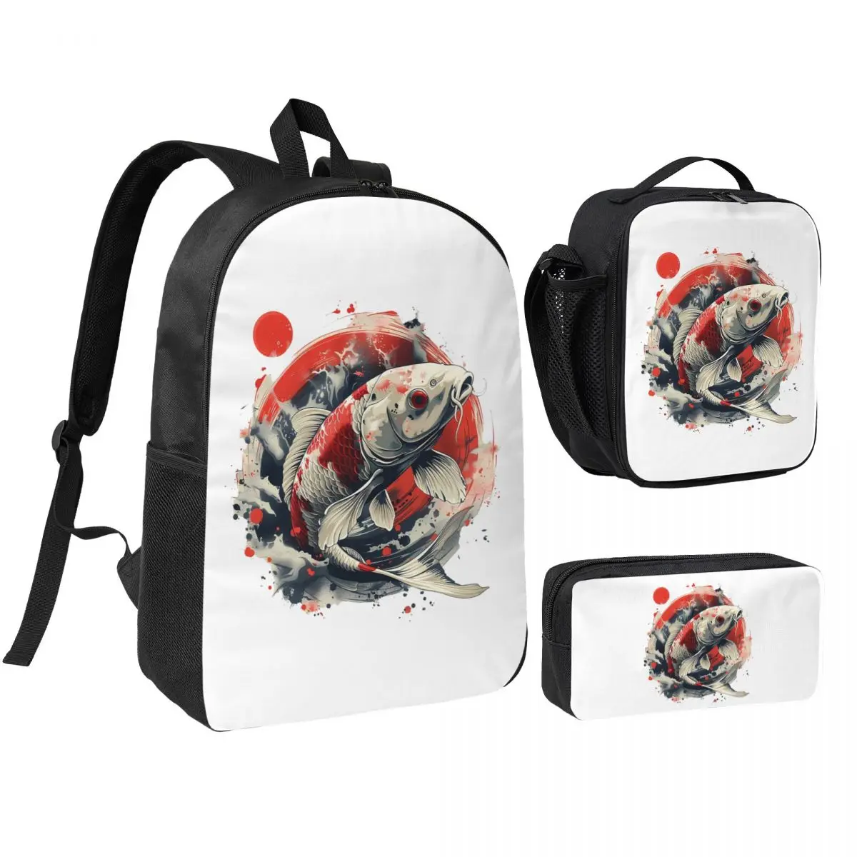 Koi Rising Backpack Student BookBag School Bag Shoulder Bags 3ps Insulated Lunch Bag Pencil Case
Koi Rising Backpack Student BookBag School Bag Shoulder Bags 3ps Insulated Lunch Bag Pencil Case