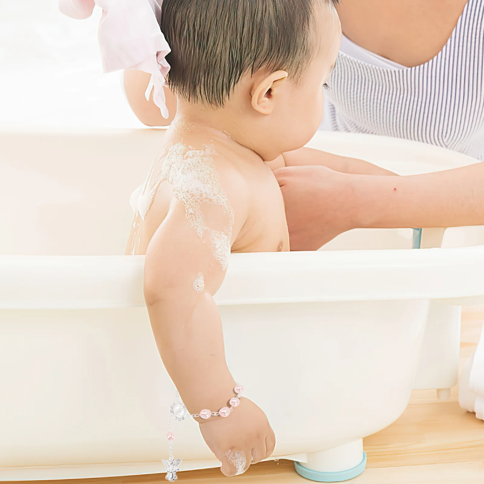 4Pcs Rosary Baptism Favors Angel Pendant Bracelets Christening Shower Gifts Baptism Decorations Rosary Bracelet
4Pcs Rosary Baptism Favors Angel Pendant Bracelets Christening Shower Gifts Baptism Decorations Rosary Bracelet