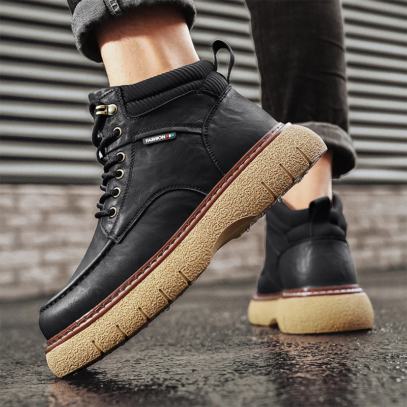 Casual men's boots New Thick Bottom Versatile Style for Autumn and Winter Business office party Outdoor quality leather shoes
Casual men's boots New Thick Bottom Versatile Style for Autumn and Winter Business office party Outdoor quality leather shoes