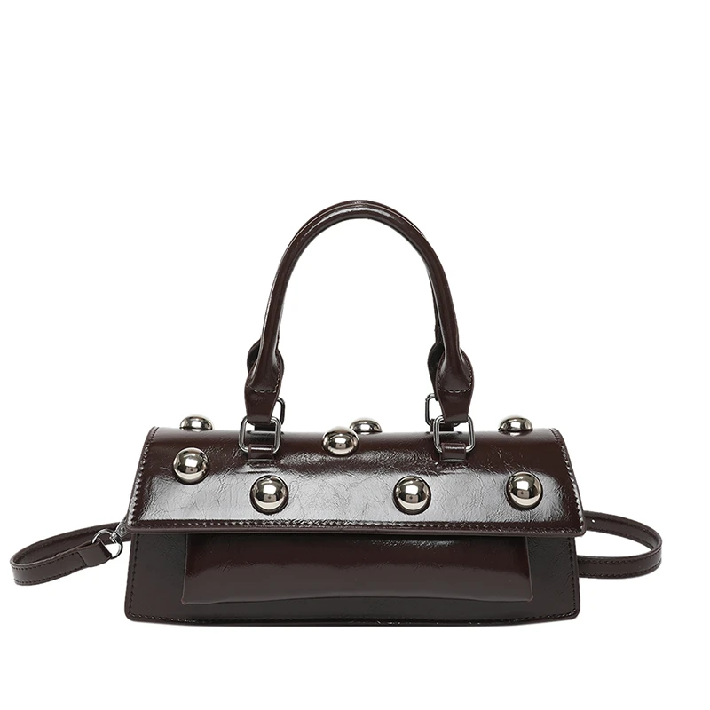 Dark Punk Baguette Handbag Women Commuter Top Handle Bag For Work Gothic Style Female Black Shoulder Crossbody Bag With Riveted
Dark Punk Baguette Handbag Women Commuter Top Handle Bag For Work Gothic Style Female Black Shoulder Crossbody Bag With Riveted