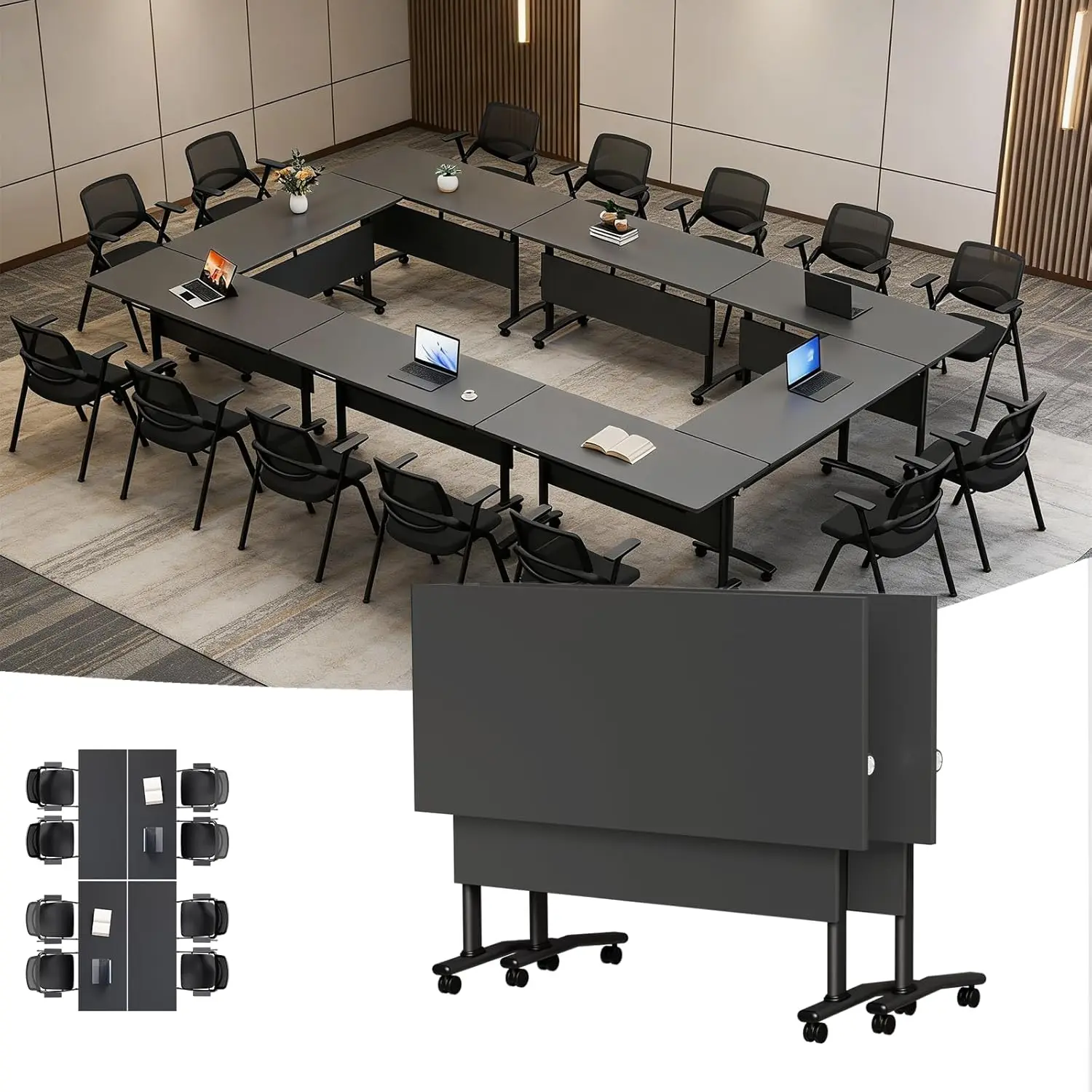 Modern Conference Room Table with Silent Wheels,Movable Folding Conference Table,Portable Conference Table with, Customized
Modern Conference Room Table with Silent Wheels,Movable Folding Conference Table,Portable Conference Table with, Customized