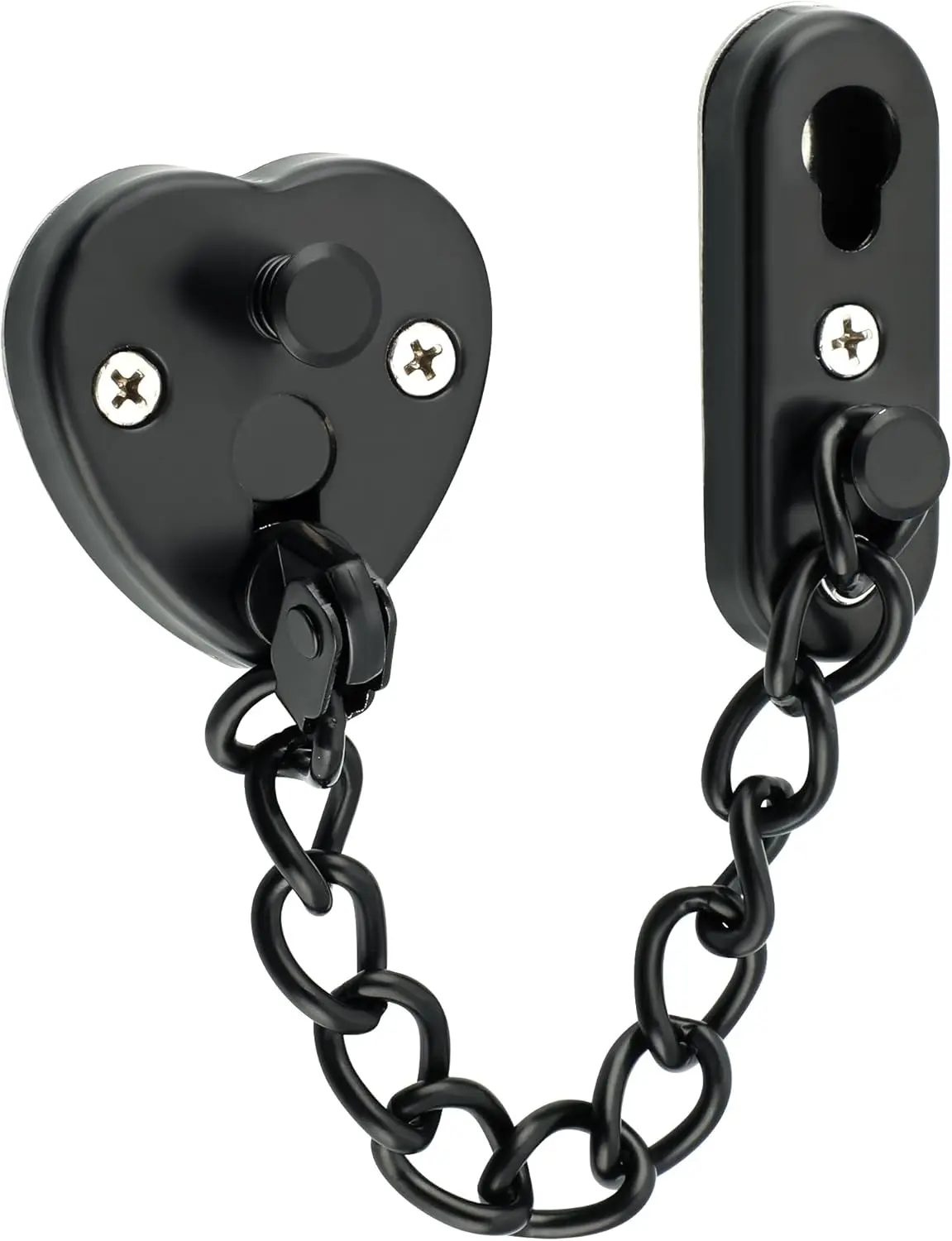 Heart-Shaped Door Chain Lock with Press-to-Unlock, Adjustable 4-7 Inch Stainless Steel Security Lock for Home, Apartment &
Heart-Shaped Door Chain Lock with Press-to-Unlock, Adjustable 4-7 Inch Stainless Steel Security Lock for Home, Apartment &