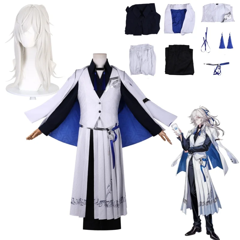 Game Honkai:Star Rail Jing Yuan Cosplay Costume Chinese Style Blue and White Coat Uniform Wig Man Halloween Christmas Suit
Game Honkai:Star Rail Jing Yuan Cosplay Costume Chinese Style Blue and White Coat Uniform Wig Man Halloween Christmas Suit
