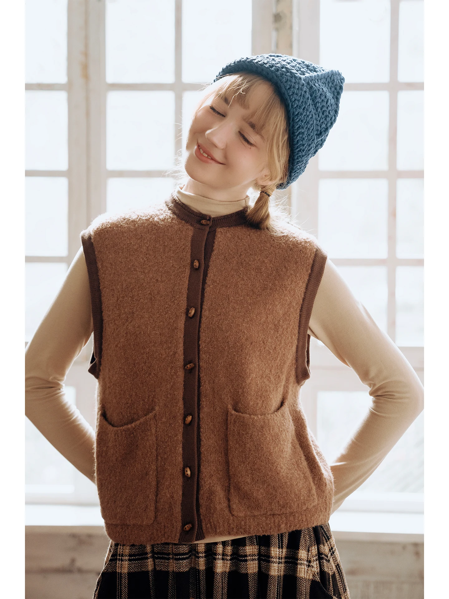 Commuter Sle Woolen Knitted Vest Faionable Japanese oulder Drop off Layered Wear Ci Walk Bicycle Riding Rainy Day
Commuter Sle Woolen Knitted Vest Faionable Japanese oulder Drop off Layered Wear Ci Walk Bicycle Riding Rainy Day