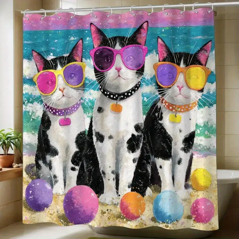 Cute Cats Art Shower Curtain Waterproof Bathroom Decor Novelty Kitten Print Liner Accessories for Funny Master Bathroom Shower C
Cute Cats Art Shower Curtain Waterproof Bathroom Decor Novelty Kitten Print Liner Accessories for Funny Master Bathroom Shower C