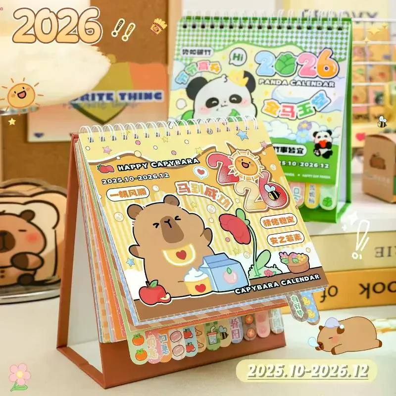 Портативная катушка 2026, настольный календарь, капибара/панда, настольное украшение, мини-календарь, планировщик расписания, офисные школьные принадлежности
Портативная катушка 2026, настольный календарь, капибара/панда, настольное украшение, мини-календарь, планировщик расписания, офисные школьные принадлежности
