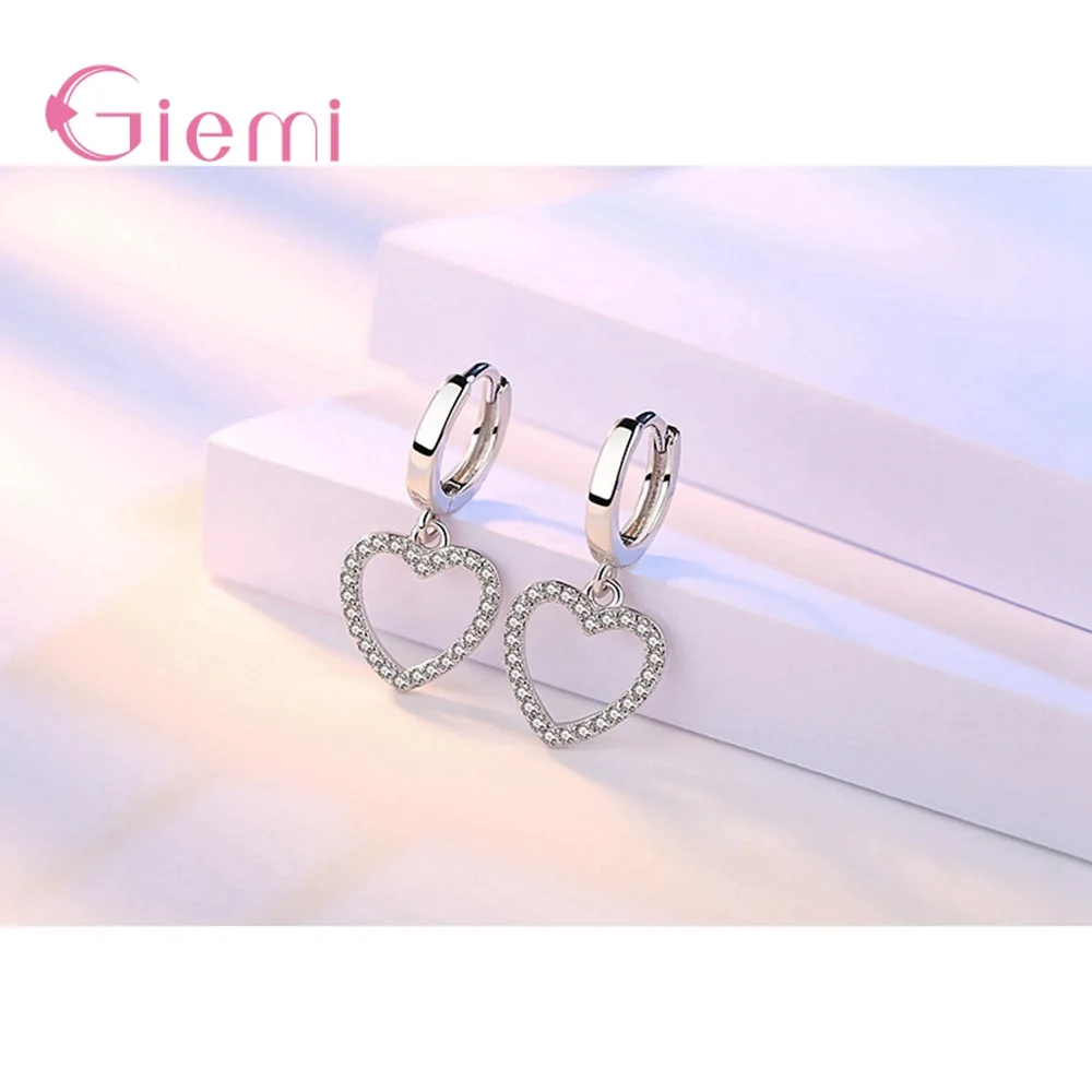Simple Fashion 925 Sterling Silver Heart Dangel Earrings for Women Girl Popular Hollow Cubic Zircon Earrings Jewellry
Simple Fashion 925 Sterling Silver Heart Dangel Earrings for Women Girl Popular Hollow Cubic Zircon Earrings Jewellry