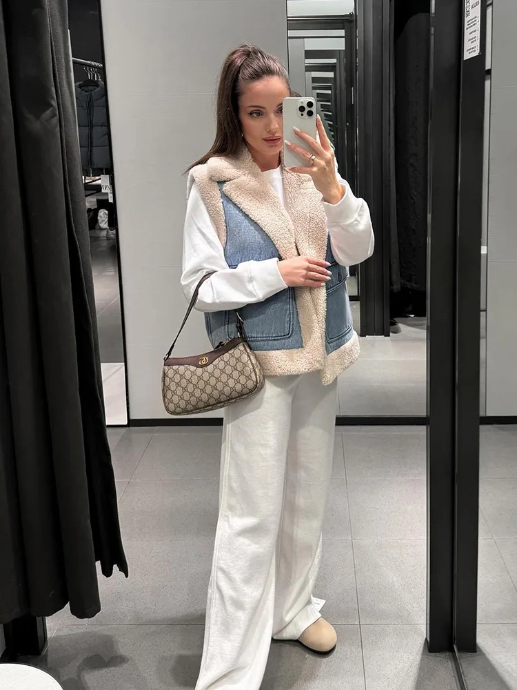 HH TRAF Winter Women's Fleece Vest 2023 Casual Warm Loose Sleeveless Jacket Women's Coat Jacket Elegant Thicken Warm Vest Coat
HH TRAF Winter Women's Fleece Vest 2023 Casual Warm Loose Sleeveless Jacket Women's Coat Jacket Elegant Thicken Warm Vest Coat