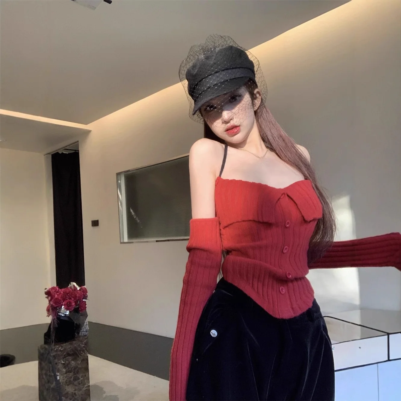 Detachable Sleeve Knitted Sweater Women Crop Knit Autumn Double-Pocket Chunky Pullover Crewneck Letter Embroidery Sportswear Ins
Detachable Sleeve Knitted Sweater Women Crop Knit Autumn Double-Pocket Chunky Pullover Crewneck Letter Embroidery Sportswear Ins