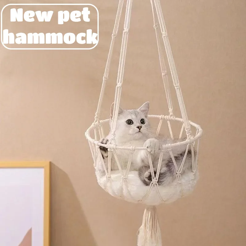 New Pet Hammock, Cat Sling, Indoor Hammock, Pet Supplies, Swing, Hand Woven Cotton Rope, Basket, Nest
New Pet Hammock, Cat Sling, Indoor Hammock, Pet Supplies, Swing, Hand Woven Cotton Rope, Basket, Nest