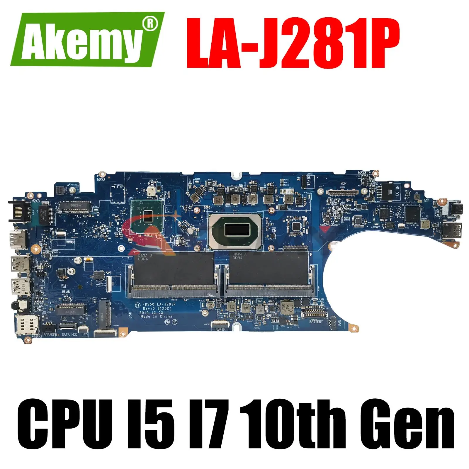 Материнская плата для ноутбука Dell 93YRG C33CM Latitude 5511 LA-J281P с процессором I5-10300H I7-10850H, 100% тестирование материнской платы протестирована
Материнская плата для ноутбука Dell 93YRG C33CM Latitude 5511 LA-J281P с процессором I5-10300H I7-10850H, 100% тестирование материнской платы протестирована