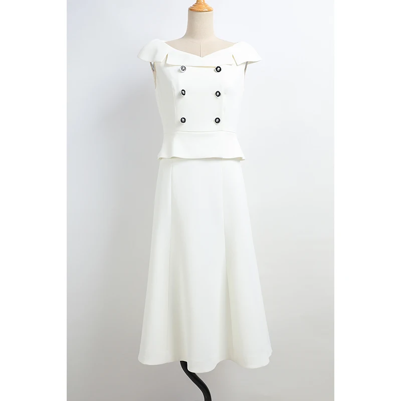 Elegant A-Line Dress New IT Brand Women's Fashion Slimming Waist Double Button Skirt Summer Collection Charming Lady's Gown
Elegant A-Line Dress New IT Brand Women's Fashion Slimming Waist Double Button Skirt Summer Collection Charming Lady's Gown