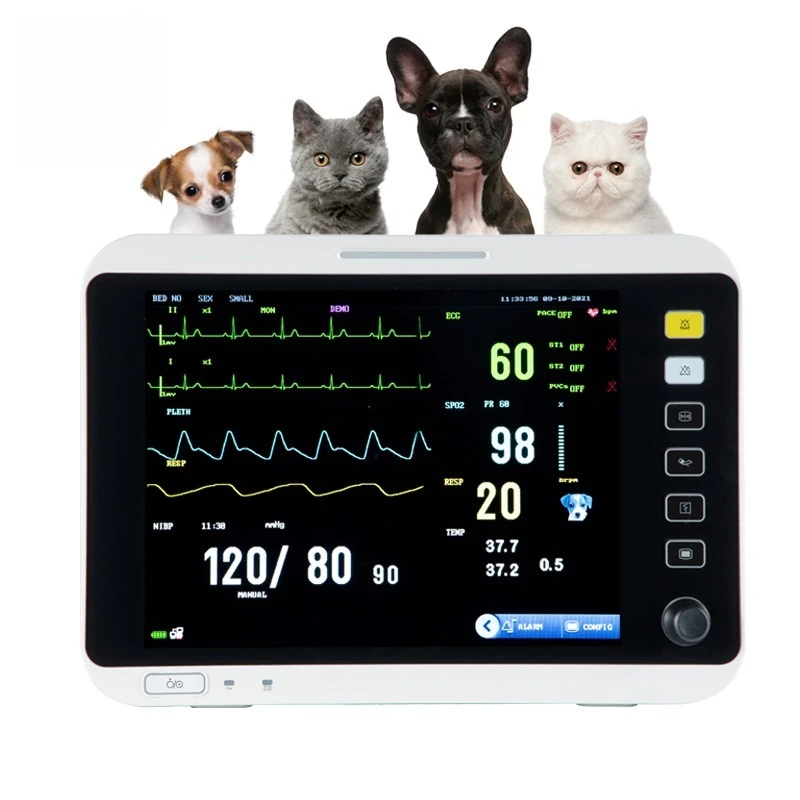 Professional Veterinary Patient Monitor with Etco2 and Pressure Monitoring Plastic Black-White
Professional Veterinary Patient Monitor with Etco2 and Pressure Monitoring Plastic Black-White