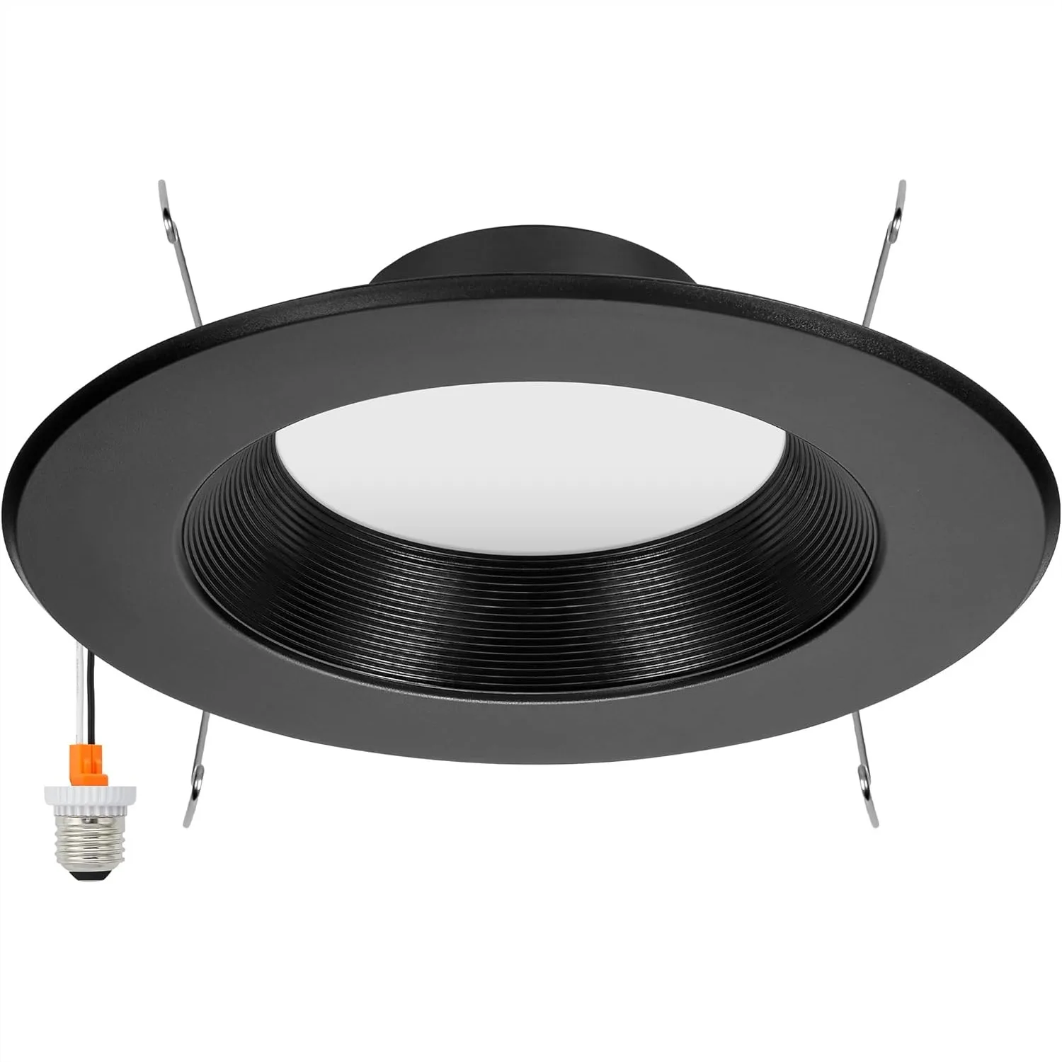 5&6 Inch Selectable CCT Retrofit Recessed LED Downlight with 1100 Lumens, Dimmable Ceiling Light for Kitchen Hallway, Black Trim
5&6 Inch Selectable CCT Retrofit Recessed LED Downlight with 1100 Lumens, Dimmable Ceiling Light for Kitchen Hallway, Black Trim