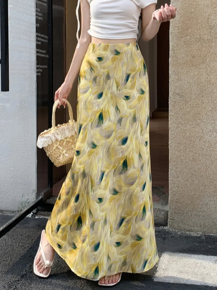 Summer High Waist Slim Fit A-Line Fish Tail Midi Skirt Women's Printed Satin Half-length Soft Comfortable New Chinese Style C...
Summer High Waist Slim Fit A-Line Fish Tail Midi Skirt Women's Printed Satin Half-length Soft Comfortable New Chinese Style C...