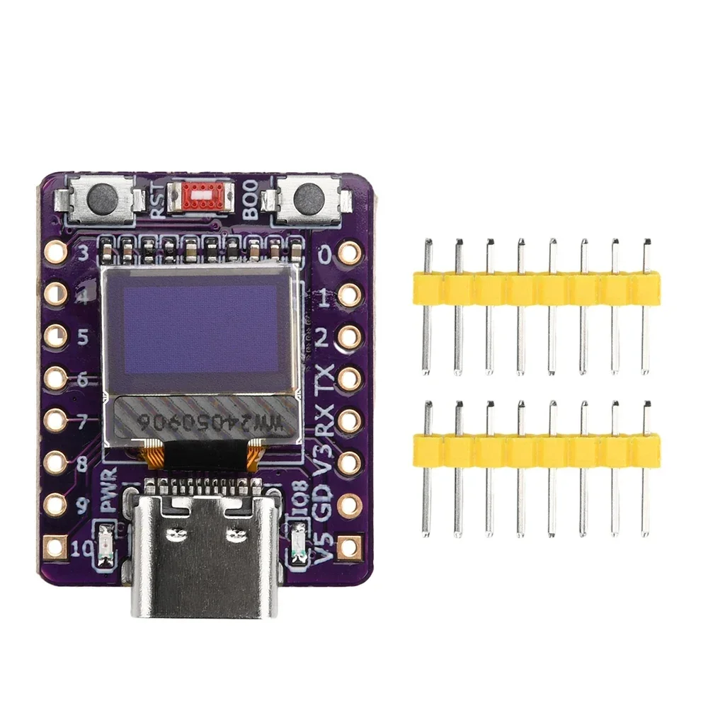 ESP32-C3 OLED Development Board With 0.42 Inch OLED Module Ceramic Antenna Wifi Bluetooth ESP32 Supermini Development Board
ESP32-C3 OLED Development Board With 0.42 Inch OLED Module Ceramic Antenna Wifi Bluetooth ESP32 Supermini Development Board
