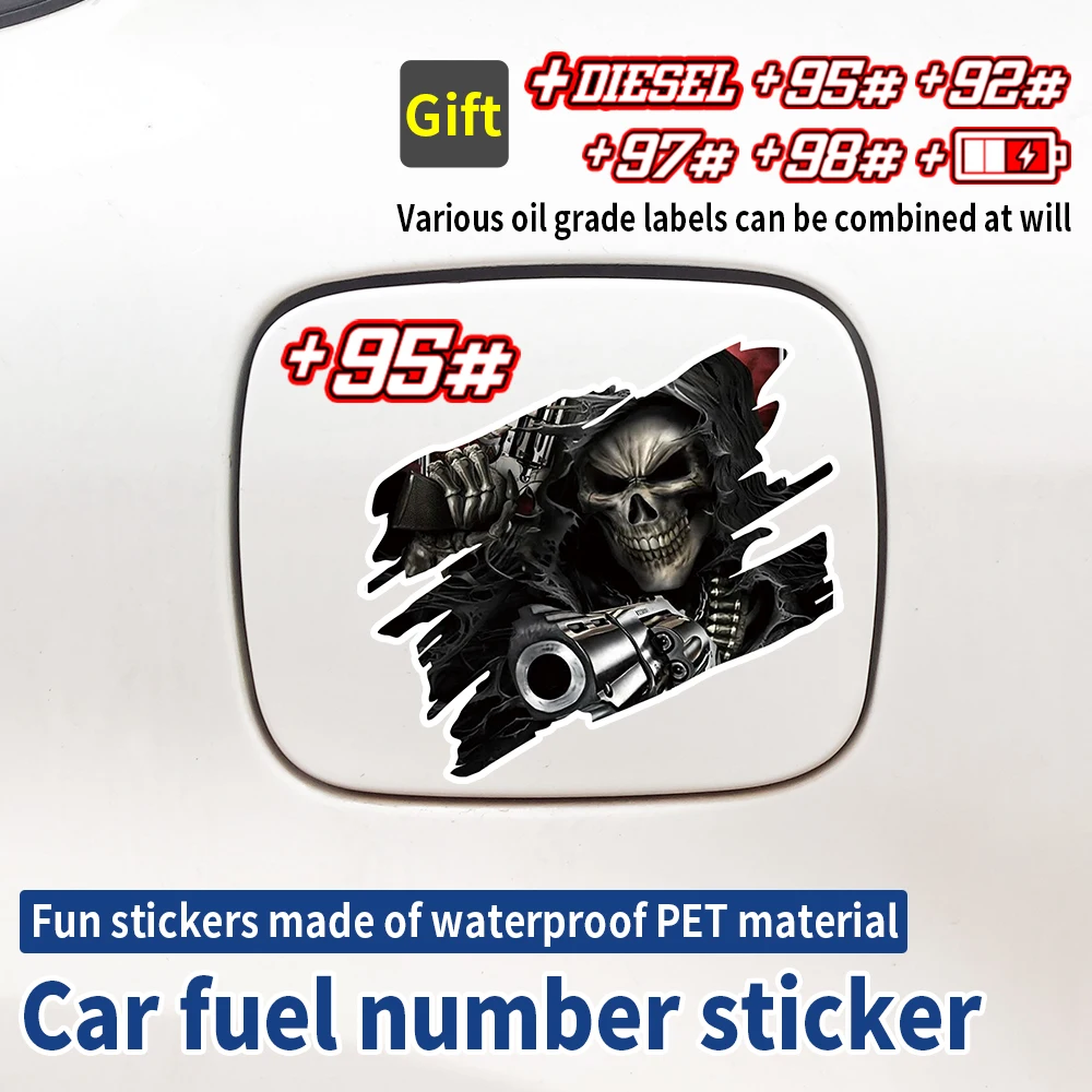Skull Car Creative Stickers Auto Fuel Tank Cap Cover Scratch Waterproof Vinyl Diesel and Gasoline Decals Fuel Number Sticker
Skull Car Creative Stickers Auto Fuel Tank Cap Cover Scratch Waterproof Vinyl Diesel and Gasoline Decals Fuel Number Sticker