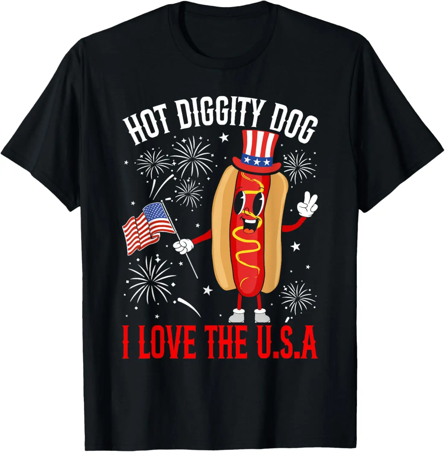 Hot Diggity Dog I Love The USA - Happy 4th Of July Hotdog T-Shirt,Comfortable cotton T-shirt 
Hot Diggity Dog I Love The USA - Happy 4th Of July Hotdog T-Shirt,Comfortable cotton T-shirt