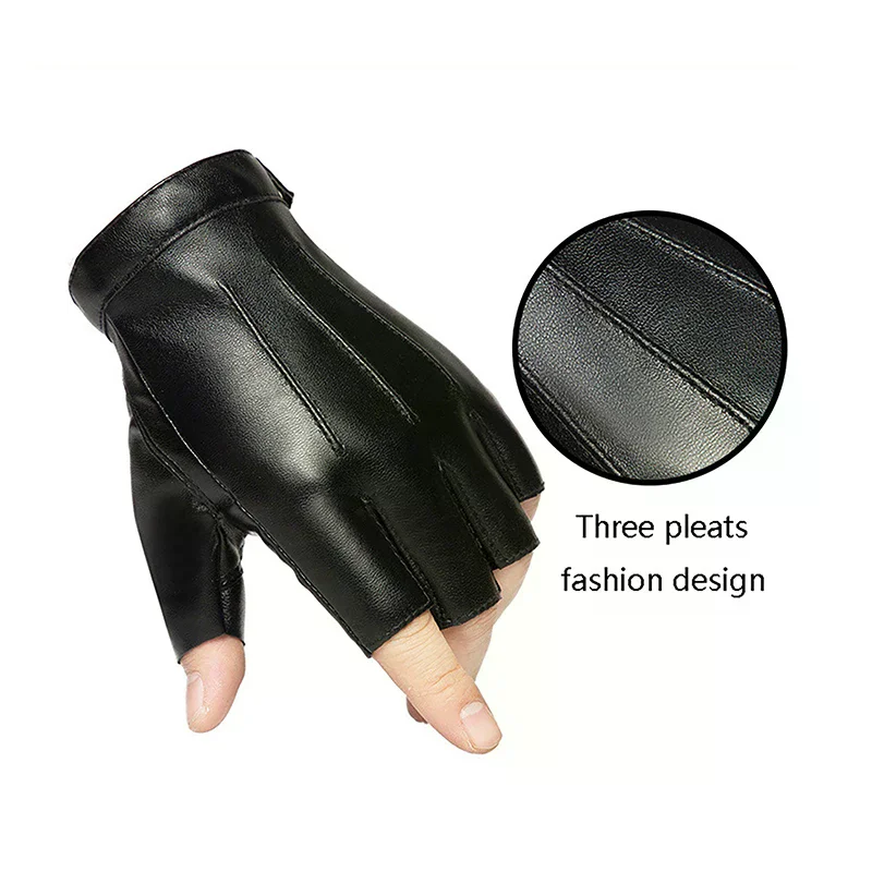 Men PU Leather Fingerless Gloves Punk Half Finger Tactical Gloves Black Outdoor Driving Motor Cycling Male Mittens
Men PU Leather Fingerless Gloves Punk Half Finger Tactical Gloves Black Outdoor Driving Motor Cycling Male Mittens