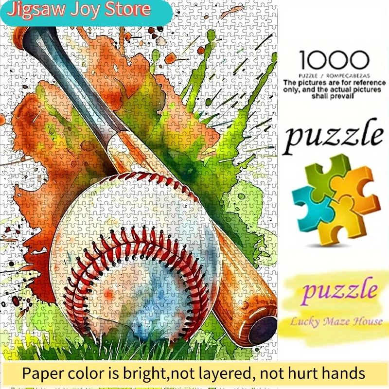 Baseball & Bat Watercolor Puzzle - High-Quality Cardboard, Vibrant Sports-Themed Jigsaw for Family Fun, Parties, and Relaxati
Baseball & Bat Watercolor Puzzle - High-Quality Cardboard, Vibrant Sports-Themed Jigsaw for Family Fun, Parties, and Relaxati