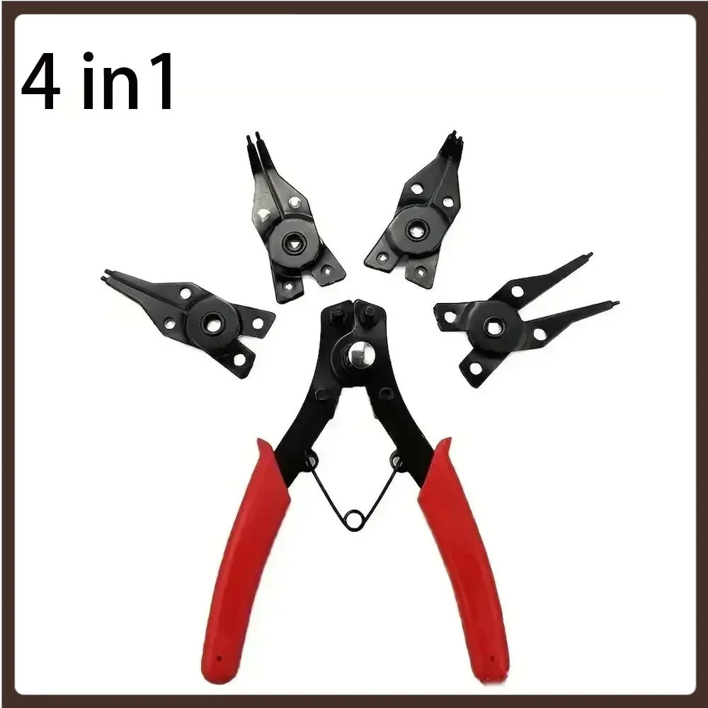 4-In-1 Circlip Pliers Set Snap Ring Pliers Multi Crimp Removable Plier Head Retaining Circlip Pliers Hand Tools Multifunctional
4-In-1 Circlip Pliers Set Snap Ring Pliers Multi Crimp Removable Plier Head Retaining Circlip Pliers Hand Tools Multifunctional