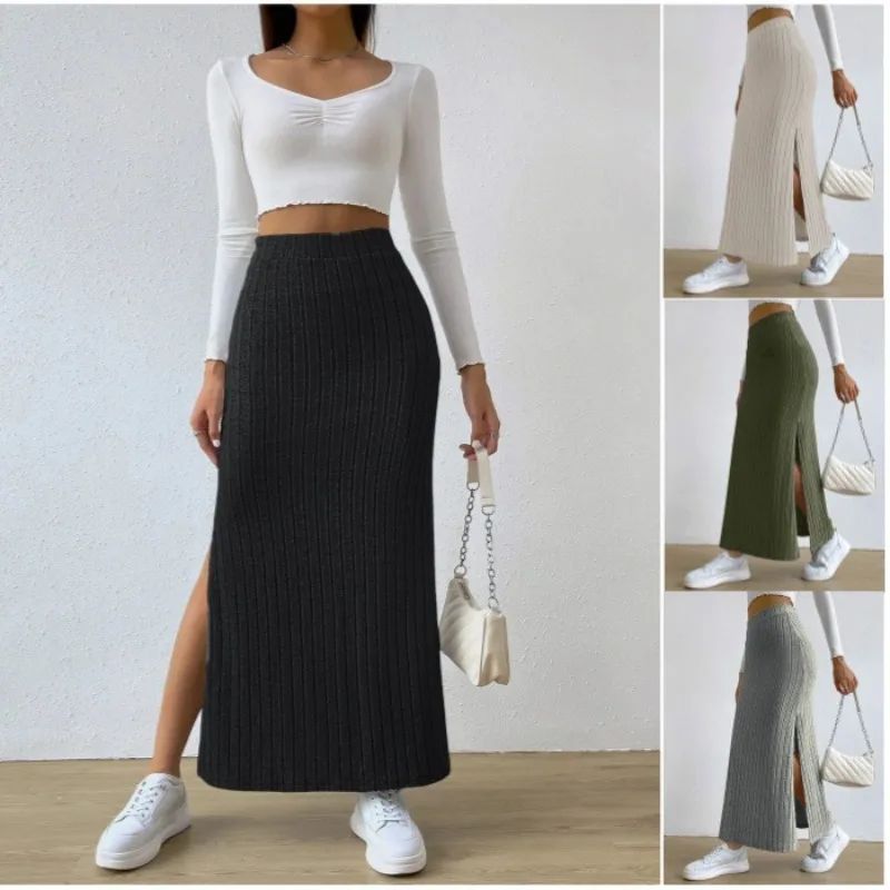 Women's S-5XL size New Spring Summer High Waist Side Split Slim Fit Knitted Skirt Women's Pants
Women's S-5XL size New Spring Summer High Waist Side Split Slim Fit Knitted Skirt Women's Pants