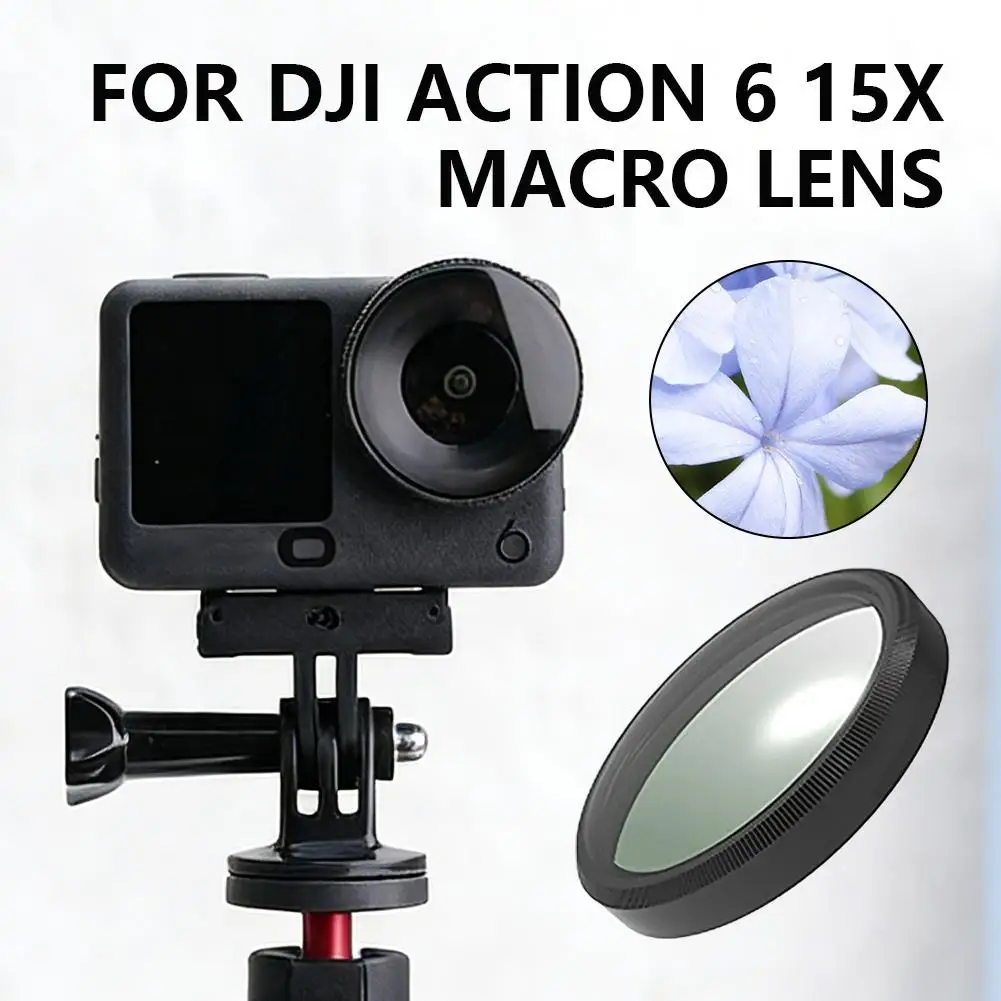 Макрообъектив 15X для DJI Action 6, HD-оптическое стекло, профессиональный аксессуар для съемки крупным планом, предназначенный для съемки мелких деталей.
Макрообъектив 15X для DJI Action 6, HD-оптическое стекло, профессиональный аксессуар для съемки крупным планом, предназначенный для съемки мелких деталей.