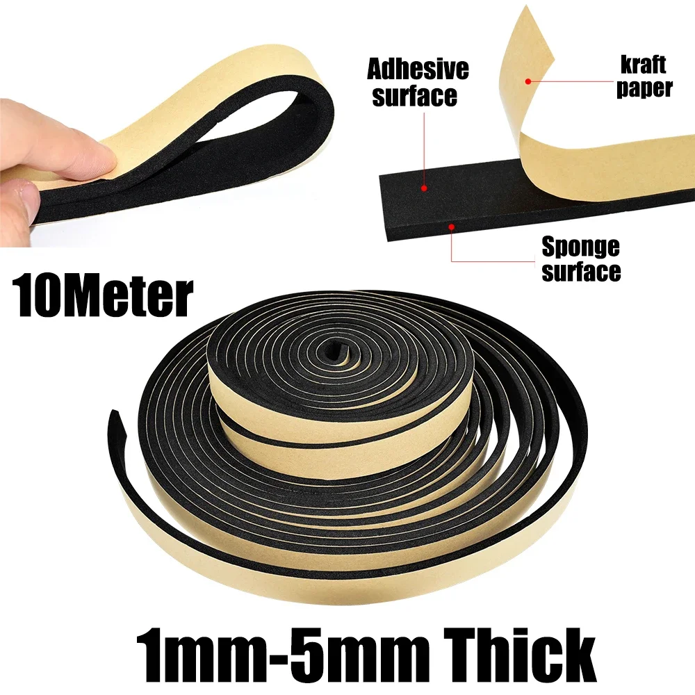 5/10Meter 1mm-10mm Thick Neoprene Self Adhesive Backed Foam Sponge Strip Sticky Seal 10Meter
5/10Meter 1mm-10mm Thick Neoprene Self Adhesive Backed Foam Sponge Strip Sticky Seal 10Meter