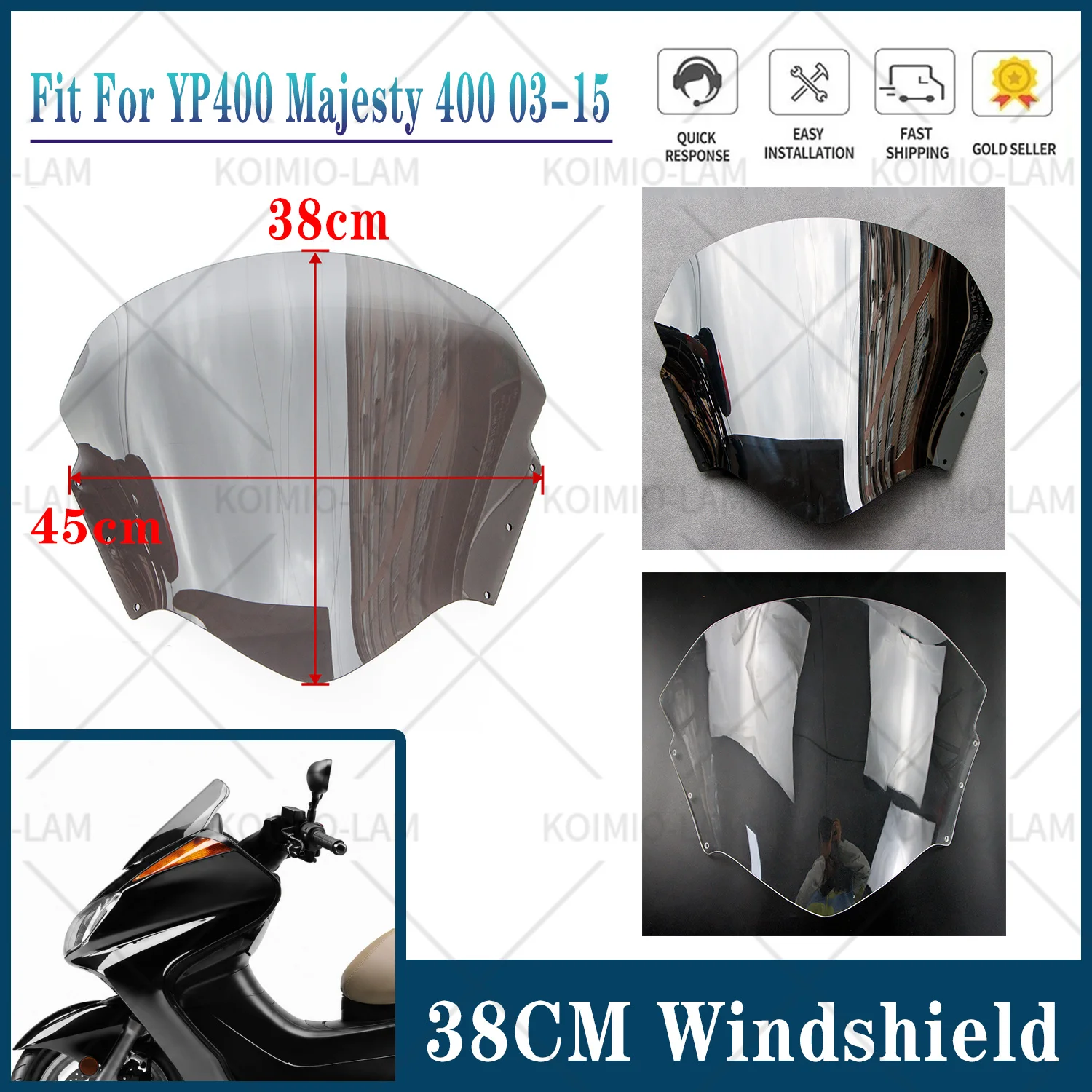Fit For YAMAHA Majesty 400 2003 - 2015 Motorcycle Windshield Windscreen YP3 YP400 2004 2005 2006 2007 2008 2009 2010 2011 2012
Fit For YAMAHA Majesty 400 2003 - 2015 Motorcycle Windshield Windscreen YP3 YP400 2004 2005 2006 2007 2008 2009 2010 2011 2012