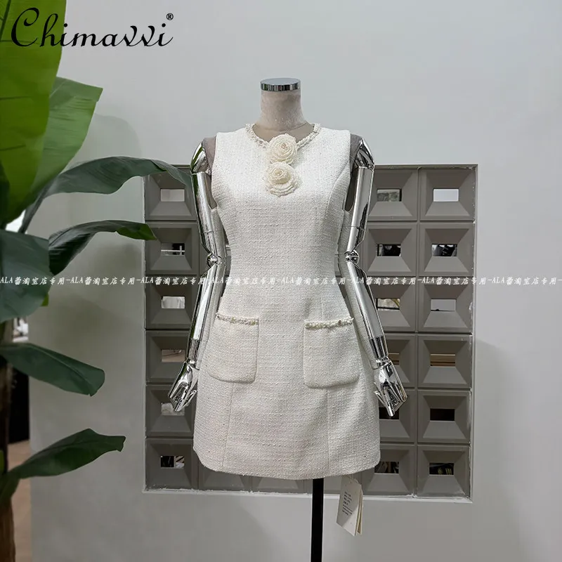 French Chic 3d Floral Party Mini Dress 2026 Spring and Summer New Round Neck Sleeveless Slim Fit Elegant Short Women's Dress
French Chic 3d Floral Party Mini Dress 2026 Spring and Summer New Round Neck Sleeveless Slim Fit Elegant Short Women's Dress