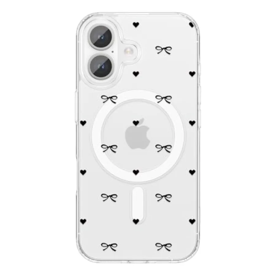 for iPhone 16 Magnetic Case Clear, Cute Love Heart Ribbon Bow Tie Aesthetic Phone Case, Transparent Trendy Slim Soft Shockproof
for iPhone 16 Magnetic Case Clear, Cute Love Heart Ribbon Bow Tie Aesthetic Phone Case, Transparent Trendy Slim Soft Shockproof