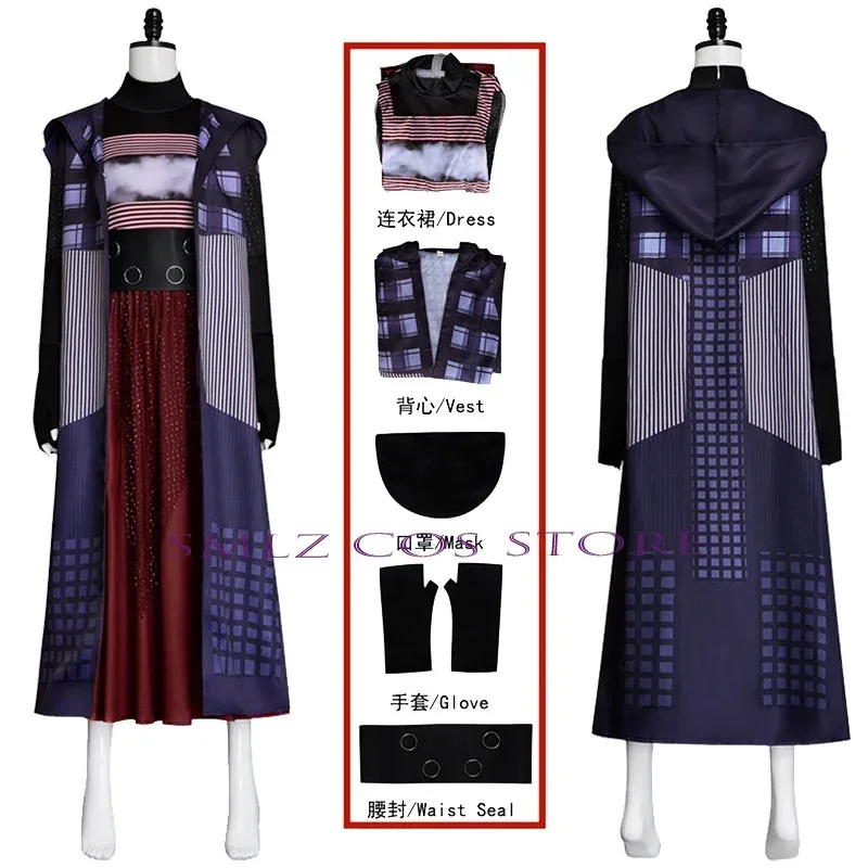 Movie Mae Cosplay Costume Woman Hooded Cloak Dress Vest Anime Outfits Set Halloween Party Role Osha Play Clothing
Movie Mae Cosplay Costume Woman Hooded Cloak Dress Vest Anime Outfits Set Halloween Party Role Osha Play Clothing